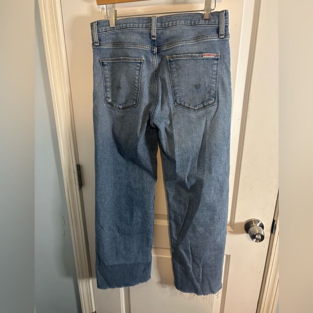 Hudson Rosalie high rise wide leg crop Jeans Women's Blue Denim size 28 EUC - Picture 3 of 4